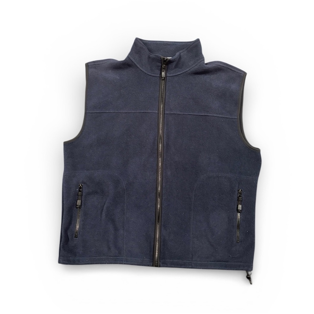 Old Navy Navy Blue Fleece Zip Vest XXL Full Zip Pockets